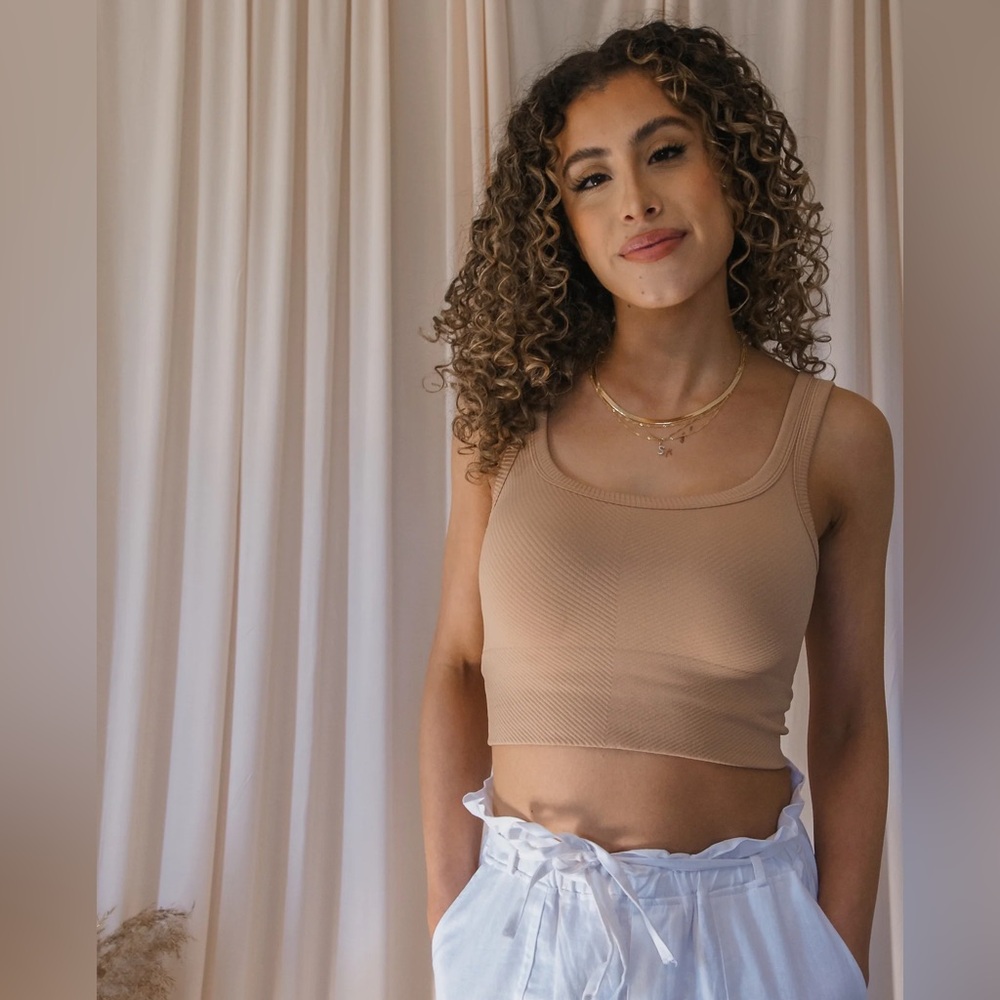 Winnie Chevron Ribbed Seamless Top